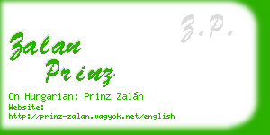 zalan prinz business card